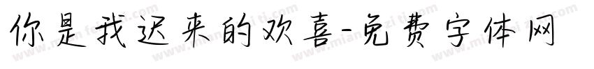 你是我迟来的欢喜字体转换