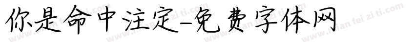 你是命中注定字体转换