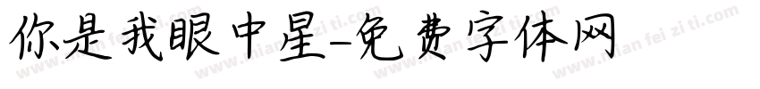 你是我眼中星字体转换