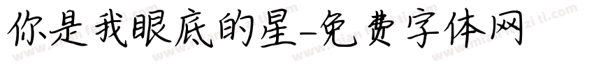 你是我眼底的星字体转换