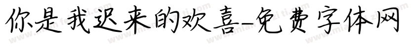 你是我迟来的欢喜字体转换