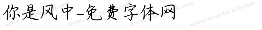 你是风中字体转换