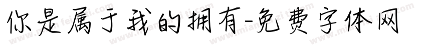 你是属于我的拥有字体转换