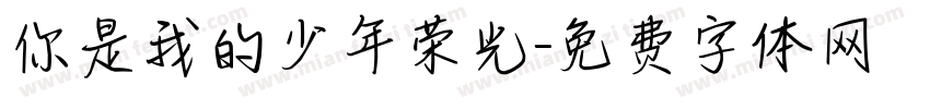 你是我的少年荣光字体转换
