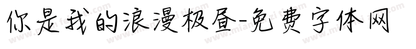 你是我的浪漫极昼字体转换