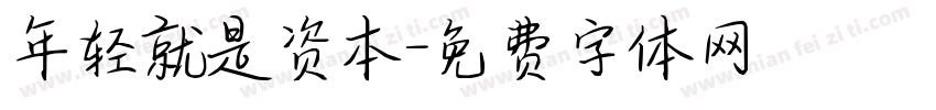 年轻就是资本字体转换