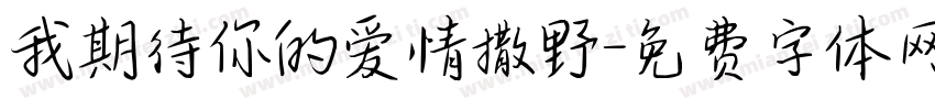 我期待你的爱情撒野字体转换