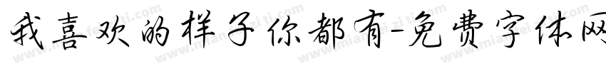 我喜欢的样子你都有字体转换
