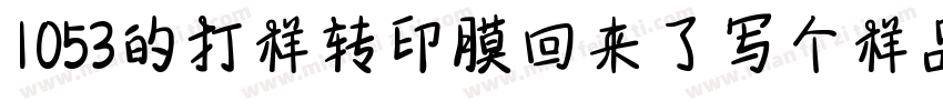 1053的打样转印膜回来了写个样品单字体转换