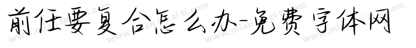 前任要复合怎么办字体转换