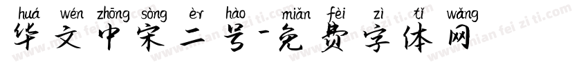 华文中宋二号字体转换