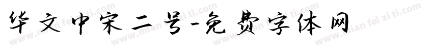 华文中宋二号字体转换