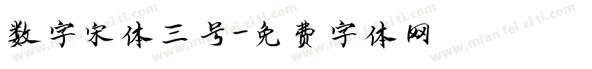 数字宋体三号字体转换