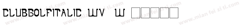 ClubGolfItalic-wV4w字体转换