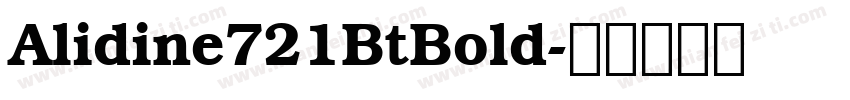 Alidine721BtBold字体转换