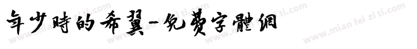 年少时的希翼字体转换