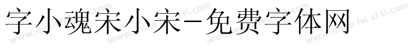 字小魂宋小宋字体转换