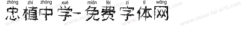 忠植中学字体转换
