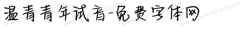 温青青年试音字体转换