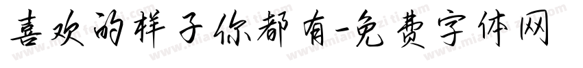 喜欢的样子你都有字体转换