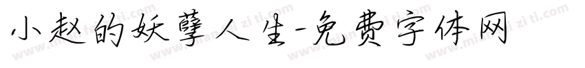 小赵的妖孽人生字体转换