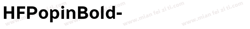 HFPopinBold字体转换