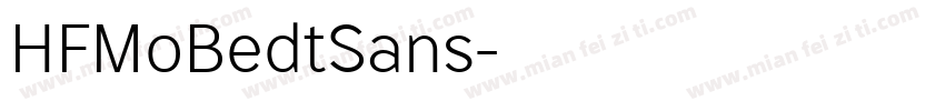 HFMoBedtSans字体转换