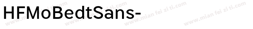 HFMoBedtSans字体转换