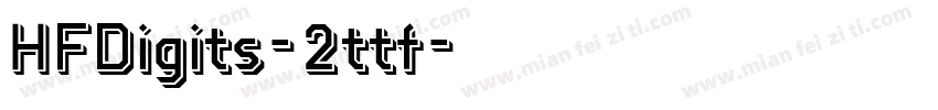 HFDigits-2ttf字体转换