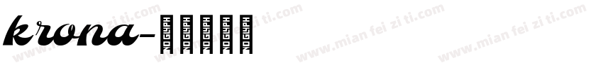 krona字体转换