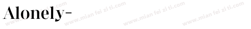 Alonely字体转换