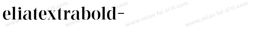 eliatextrabold字体转换