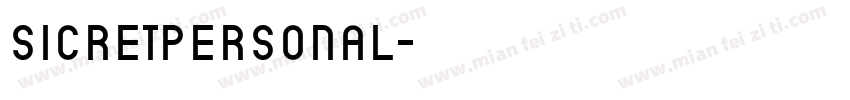 SicretPERSONAL字体转换