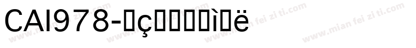 CAI978字体转换