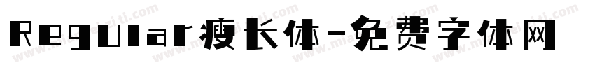 Regular瘦长体字体转换