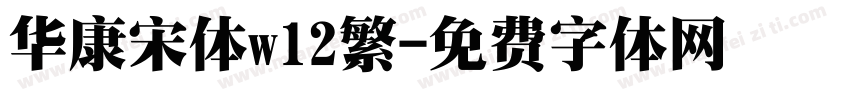 华康宋体w12繁字体转换