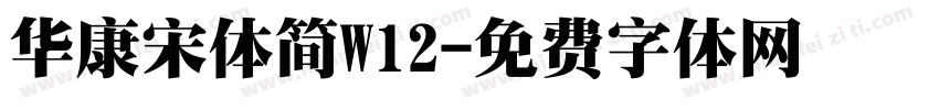 华康宋体简W12字体转换