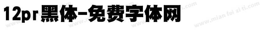 12pr黑体字体转换
