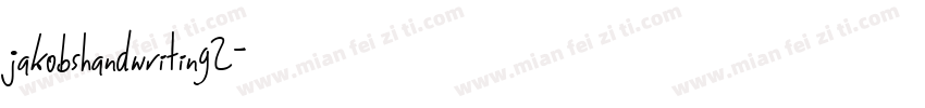 jakobshandwriting2字体转换