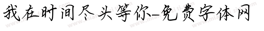 我在时间尽头等你字体转换