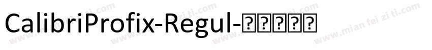 CalibriProfix-Regul字体转换