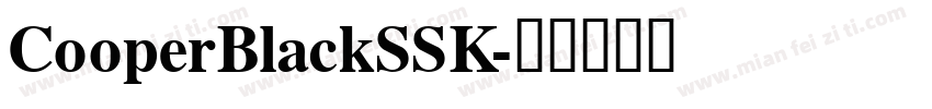 CooperBlackSSK字体转换