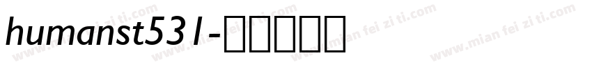 humanst531字体转换