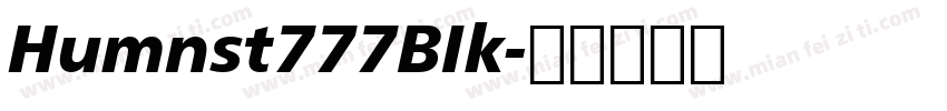 Humnst777BIk字体转换