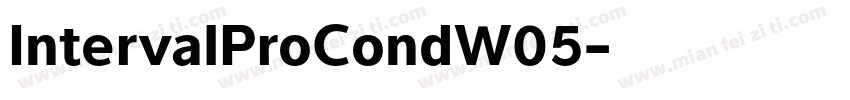 IntervalProCondW05字体转换