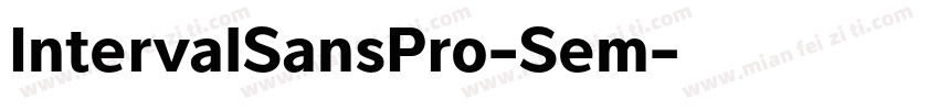 IntervalSansPro-Sem字体转换