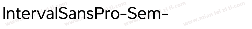 IntervalSansPro-Sem字体转换