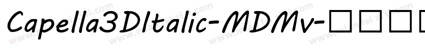 Capella3DItalic-MDMv字体转换