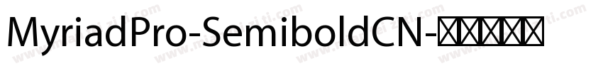 MyriadPro-SemiboldCN字体转换