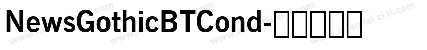 NewsGothicBTCond字体转换